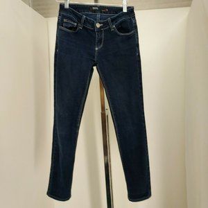 BDG DARK BLUE WHITE STITCH LOW RISE SKINNY Y2K JEANS PANTS  SIZE: 26